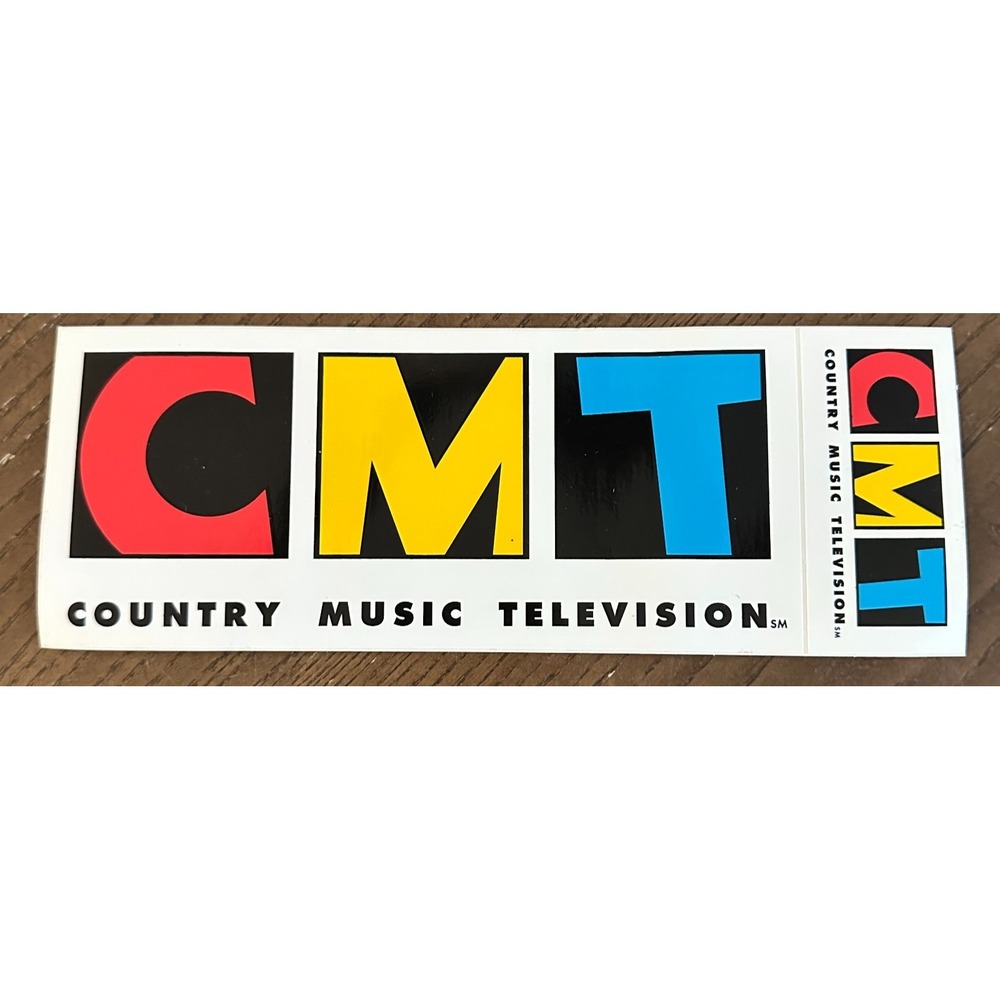 Vintage CMT Country Music Television Sticker: Y2K Bumper Sticker